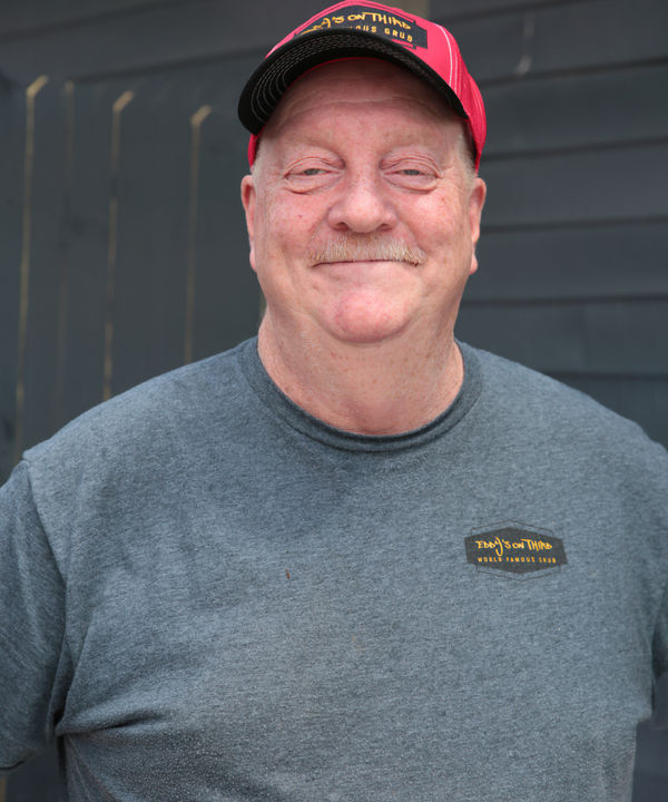 Portrait of Dan, the kitchen assistant known as Dynamite Dan