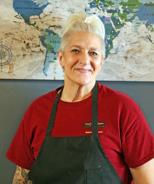 Portrait of Julie Miles, local trend setter